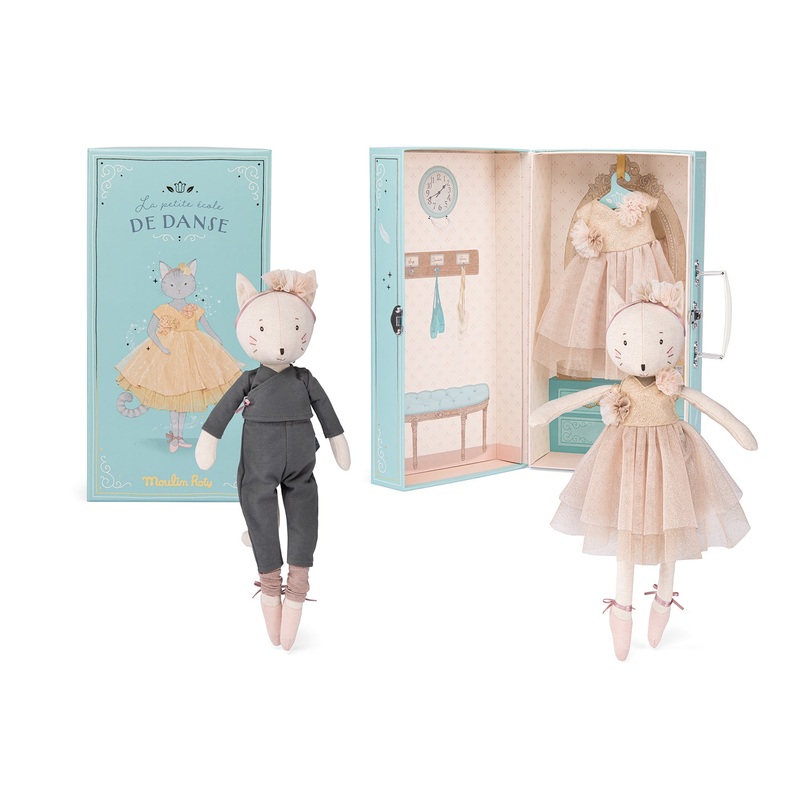 Moulin Roty La Petite Ecole De Danse Suitcase Carry Wardrobe of Clestine The Cat Girl Dancer