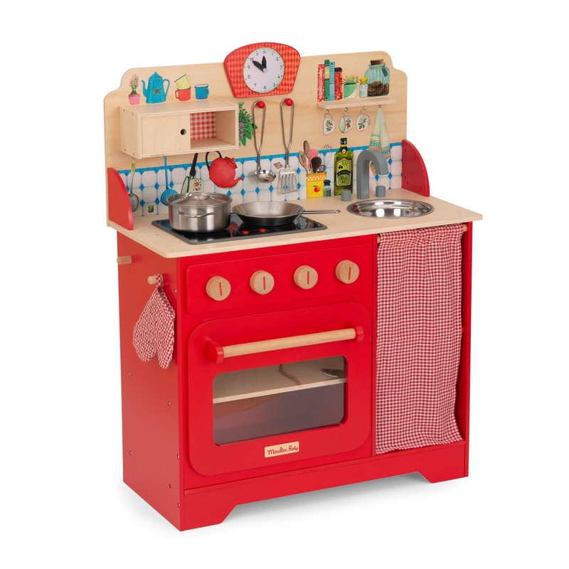 Moulin Roty La Grande Famille Large Wood Kitchen Stove