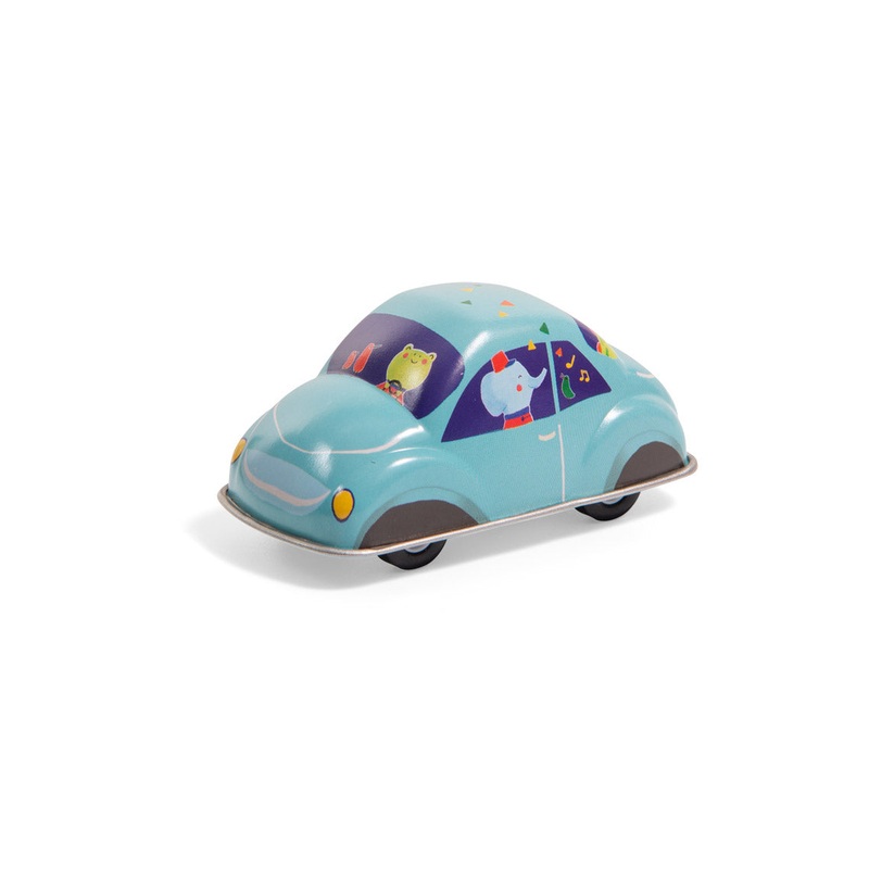 Moulin Roty Les Jouets Mtal Blue Friction Car