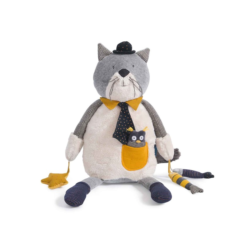 Moulin Roty Les Moustaches Activity Cat H48cm