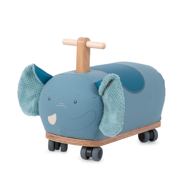 Moulin Roty Sous Mon Baobab Blue Ride-On Elephant