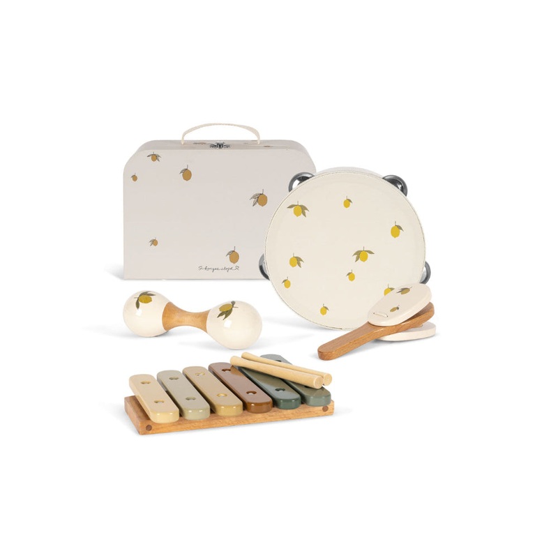 Konges Sljd Music Set Lemon Glossy FSC - Lemon - One Size