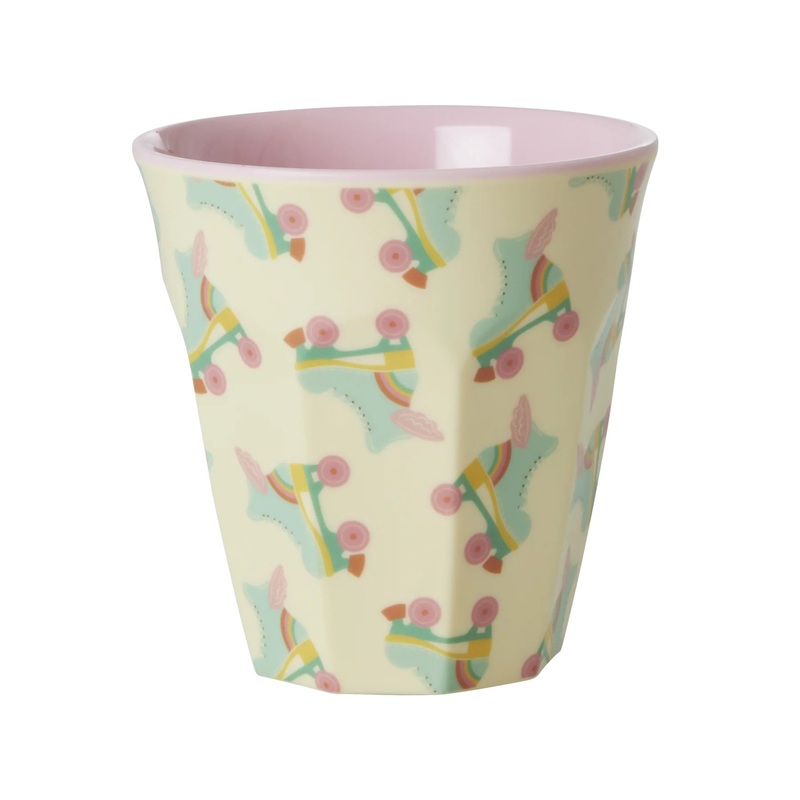 Rice DK Melamine Cup with Roller Skate Print - Two Tone - Medium