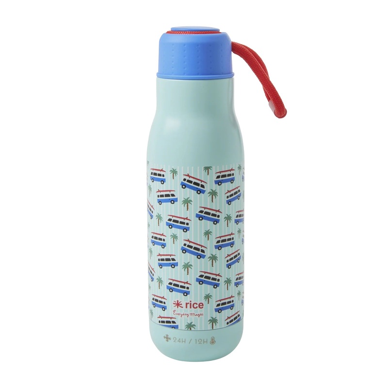 Rice DK Stainless Steel Drinking Bottle with Cars Print - 12H Hot/24H Cold - 500 ml