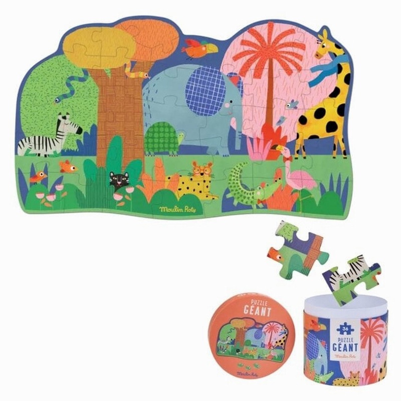 Moulin Roty Les Toupitis the Animal Oasis Giant Puzzle (36 Pieces)