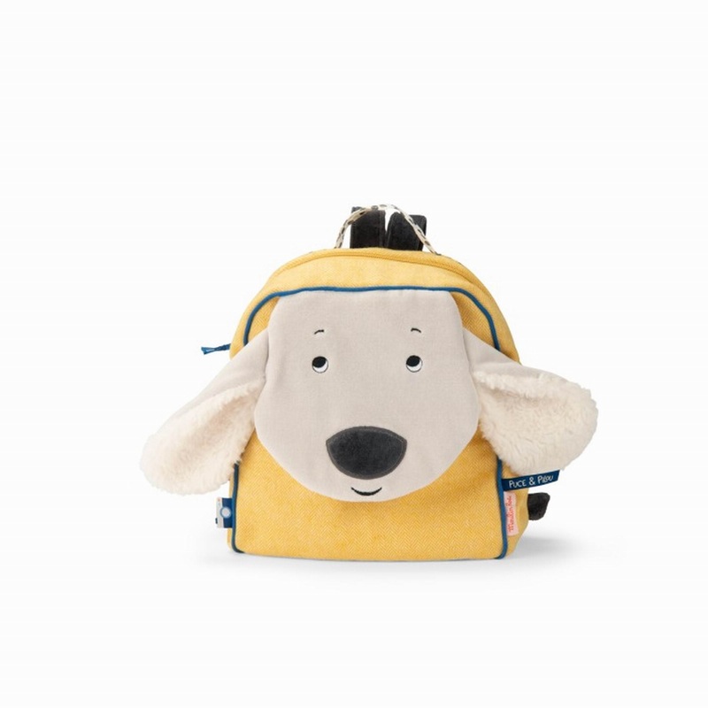 Moulin Roty Puce & Pilou Yellow Backpack Pilou the Dog