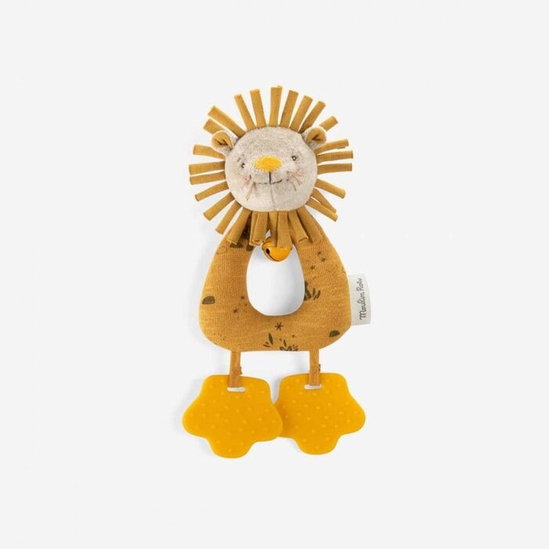 Moulin Roty Sous Mon Baobab Lion Ring Rattle