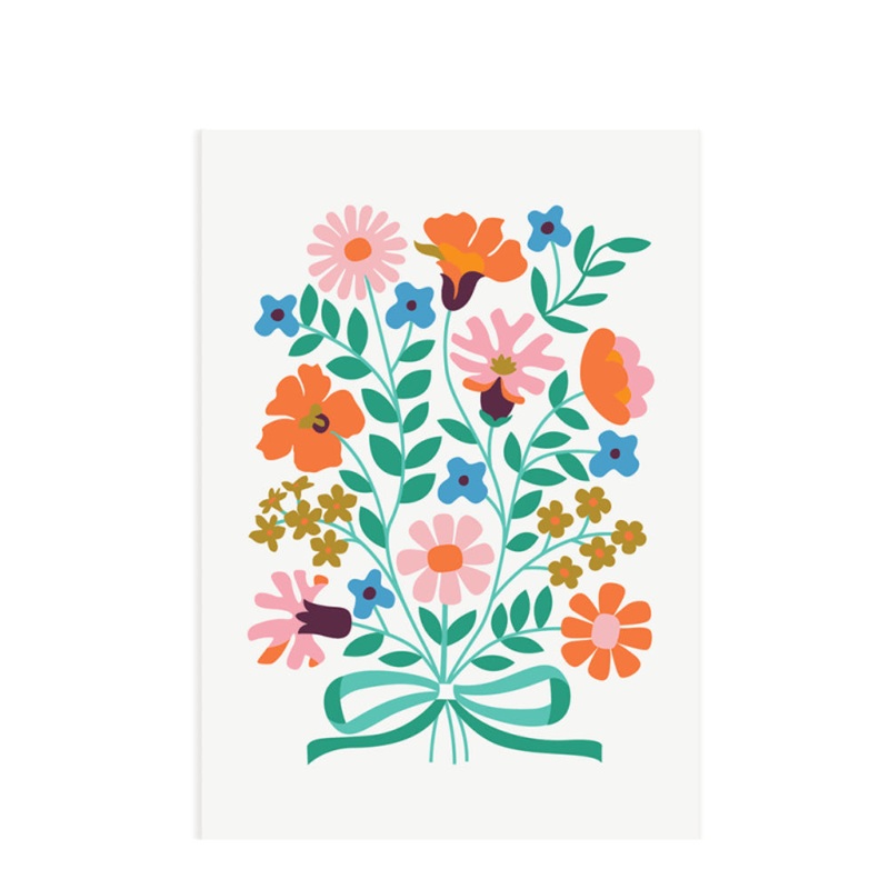 Rex Greetings Card - Bunch of Flowers