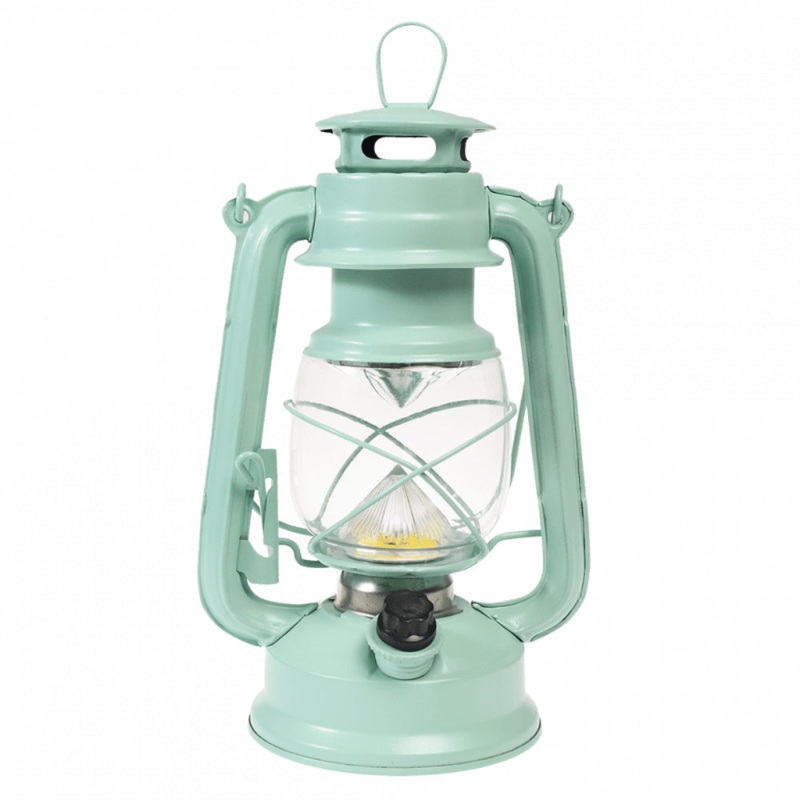 Rex Led Hurricane Lantern - Aqua