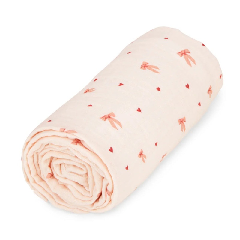 Cam Cam Copenhagen Muslin Baby Blanket - GOTS - Bows