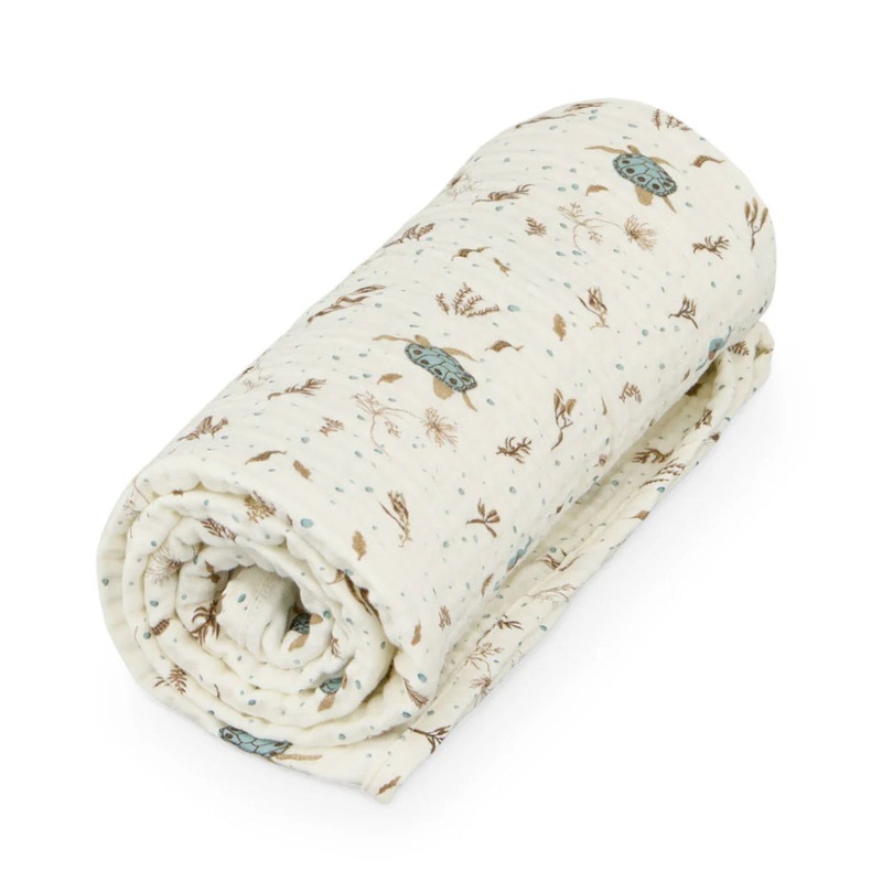 Cam Cam Copenhagen Muslin Baby Blanket - GOTS - Sea Garden