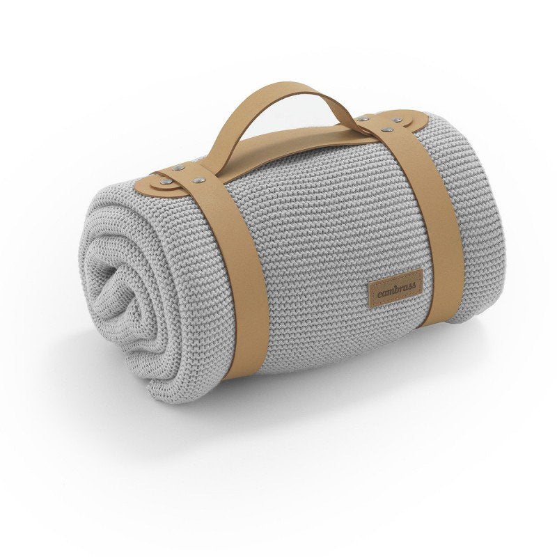 Cambrass Bamboo Knitted Blanket 80x100x1cm Plain Grey