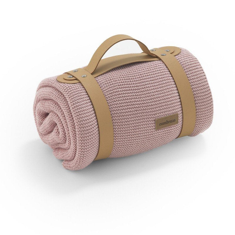 Cambrass Bamboo Knitted Blanket 80x100x1cm Plain Pink