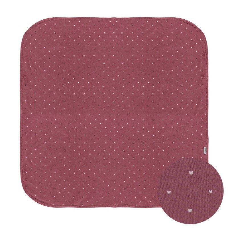 Cambrass Cotton Blanket 80x80cm 428, 1 Raspberry