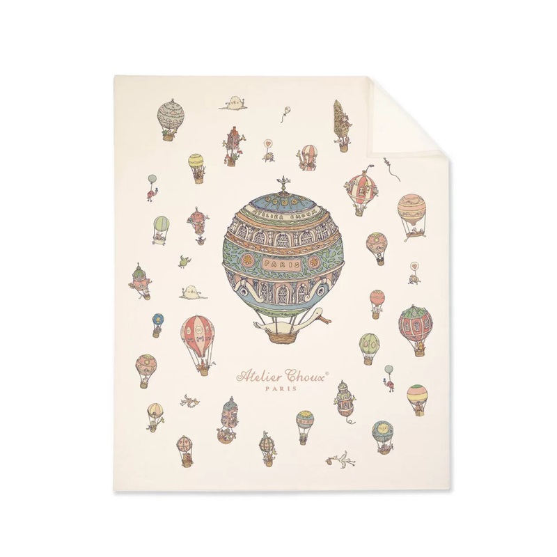 Atelier Choux Cashmere Blanket Hot Air Balloons - 100x80cm