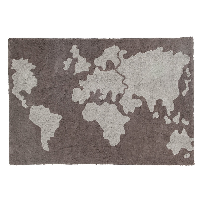 Lorena Canals World Map Washable Cotton Rug