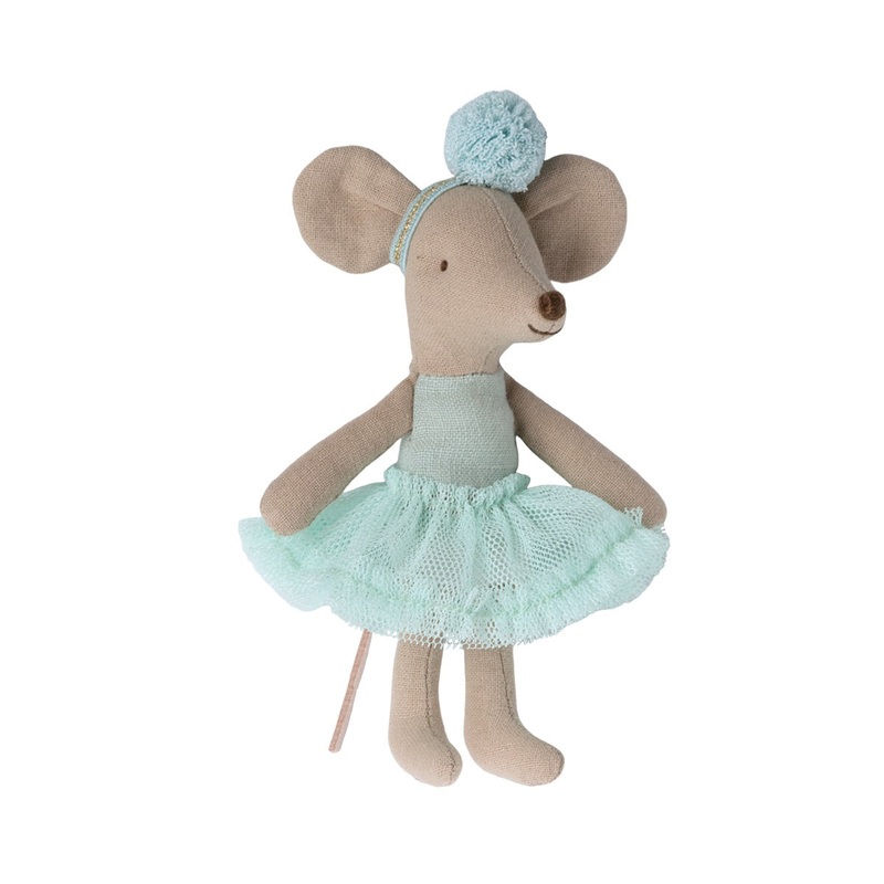 Maileg Ballerina Mouse, Little Sister - Light Mint
