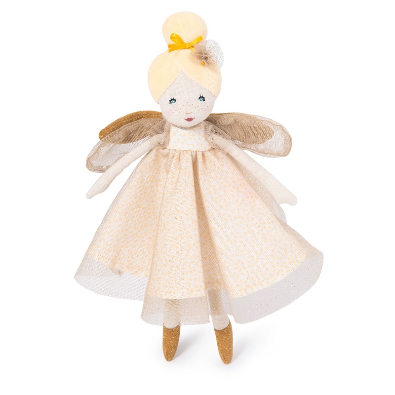 Moulin Roty Il tait Une Fois Once Upon A Time Little Gold Fairy Doll with French Fabrics