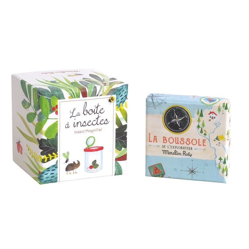 Moulin Roty Le Jardin Children Nature Explorer Directions Learning Compass in Beautiful Gift Box