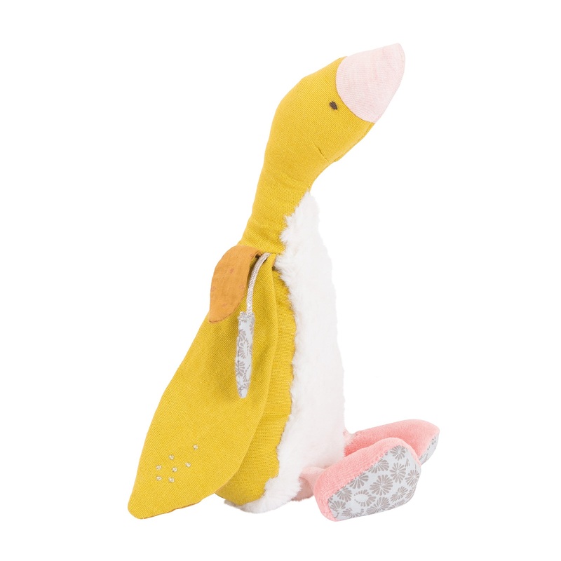 Moulin Roty Le Voyage D'olga, Bambou The Mustard Yellow Goose with High Grade French Fabrics 23cm