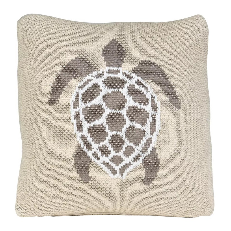 Quax Knitted Cushion - 30x30 cm - Turtle