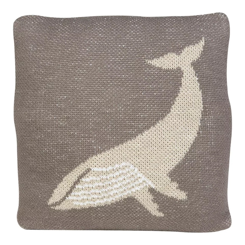 Quax Knitted Cushion - 30x30 cm - Whale