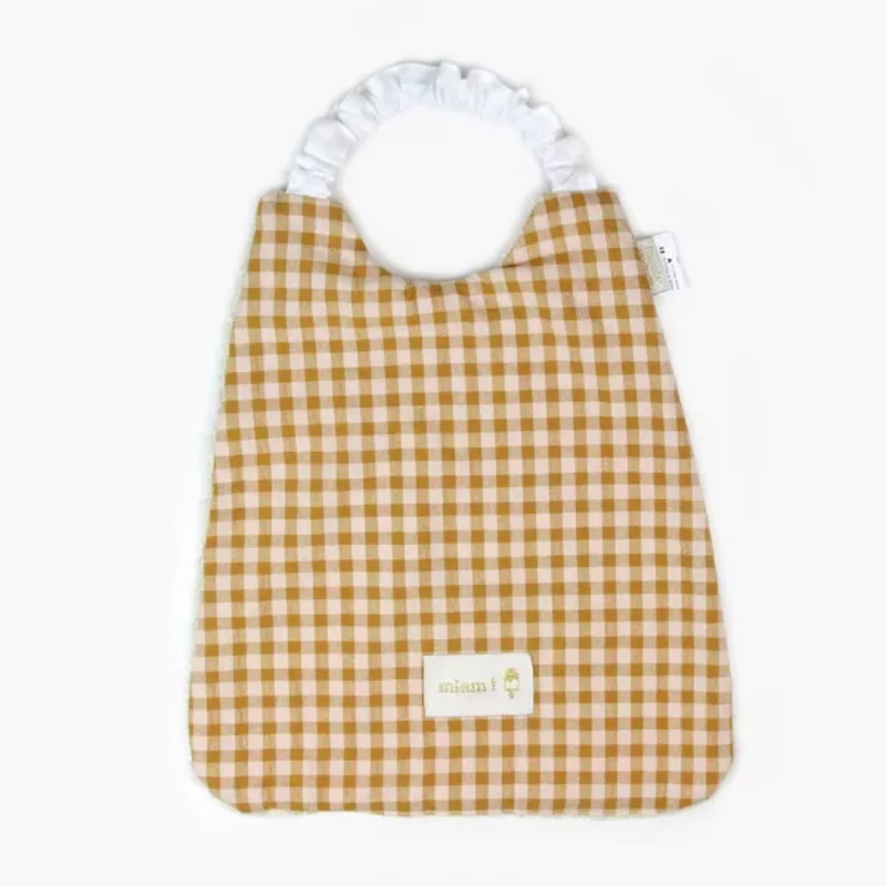 Barnabe aime le caf Elastic Towel Bib Moutarde 24x31cm
