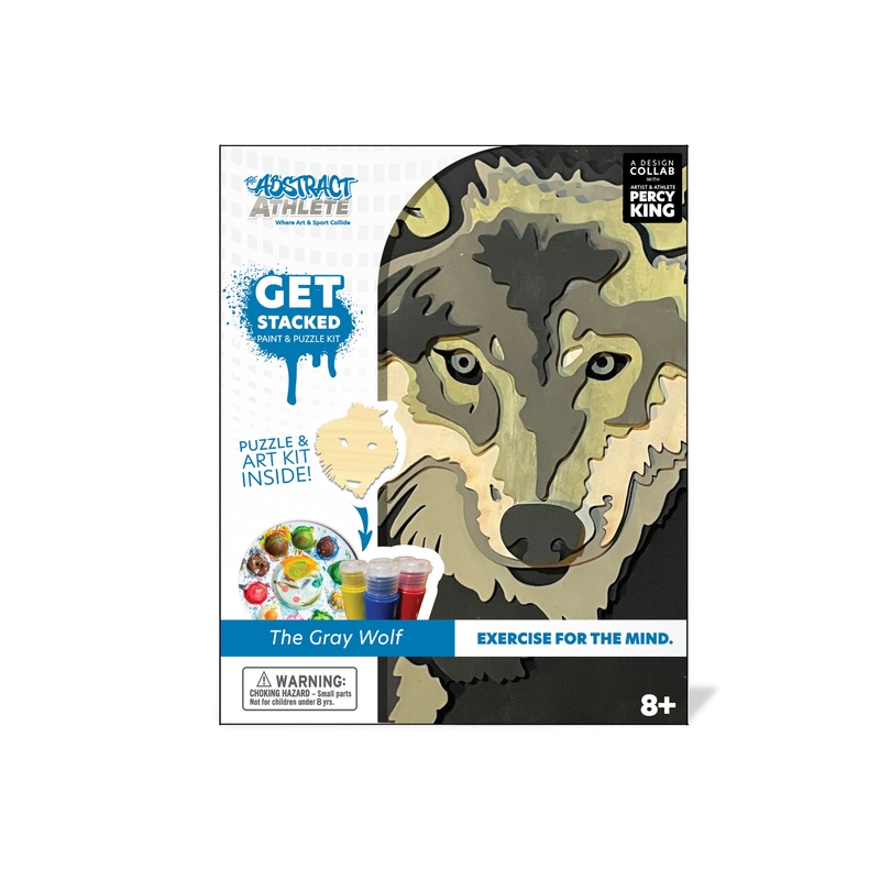 BeginAgain Get Stacked Paint & Puzzle - Gray Wolf