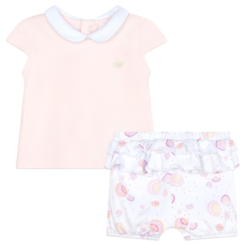Carrement Beau T-Shirt+Shorts White Pale Pink