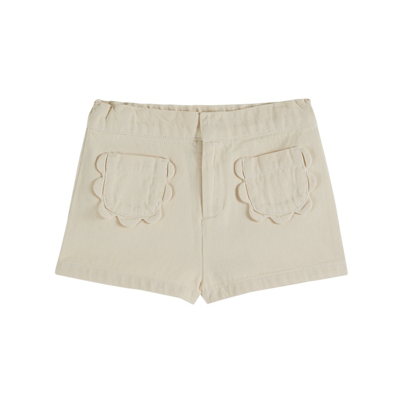 Emile et Ida Short Poches Fleurs Uni Chantilly