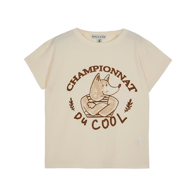 Emile et Ida Tee Shirt Imprime Place Ecru