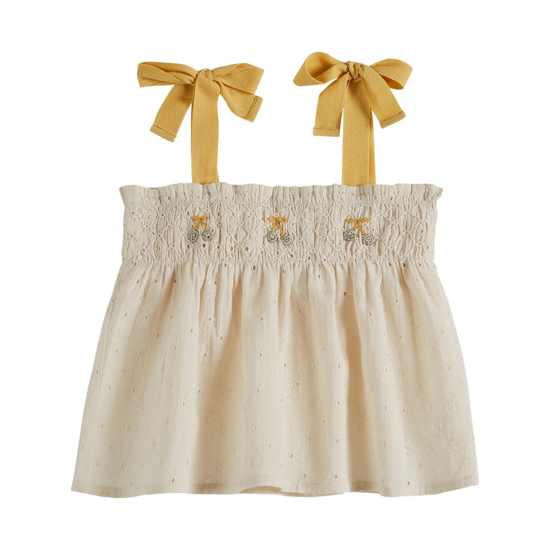 Emile et Ida Top Smocke Broderie Anglaise Chantilly