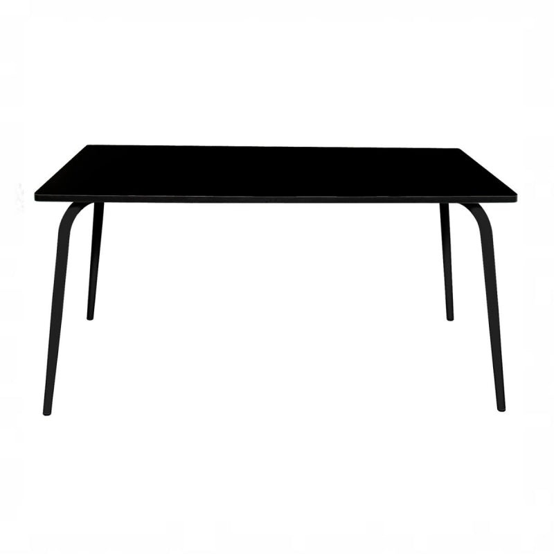 Les Gambettes Table Vera 160x80cm Noir Black Top - Black Legs