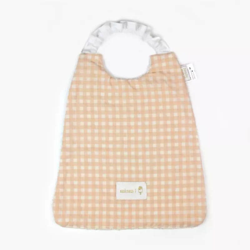 Barnabe aime le caf Elastic Towel Bib Abricot 24x31cm