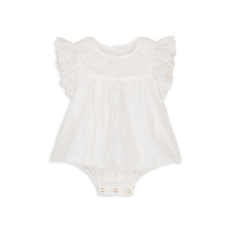 Louise Misha Rompers Anusha Plumetis White
