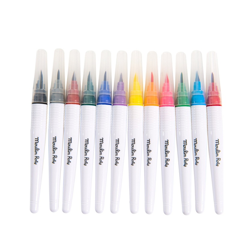 Moulin Roty Les Schmouks Box of 12 Large Brush Markers