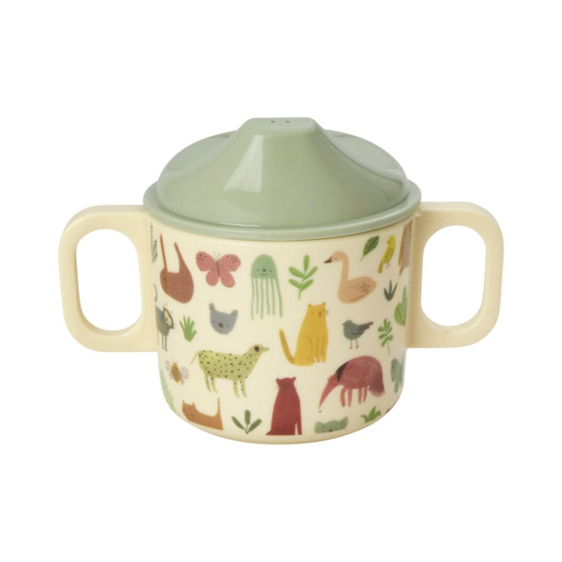 Rice DK Melamine 2 Handle Baby Cup with Sweet Jungle Print - 250ml