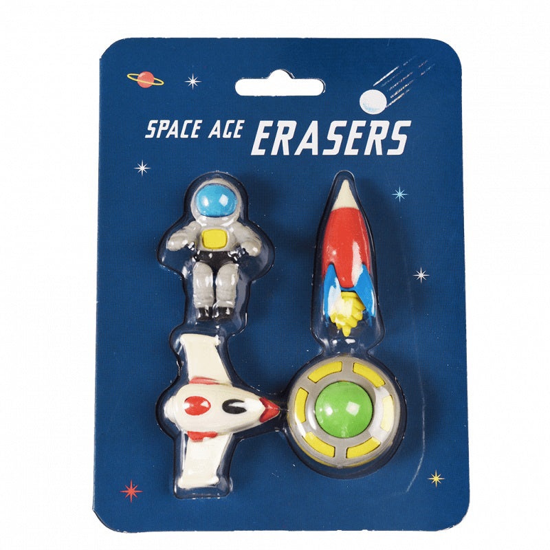 Rex Set of 4 Erasers - Space Age