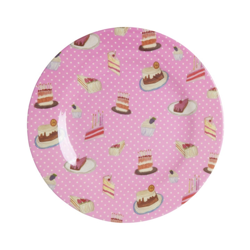Rice DK Melamine Kids Side Plate with Sweet Cake Print