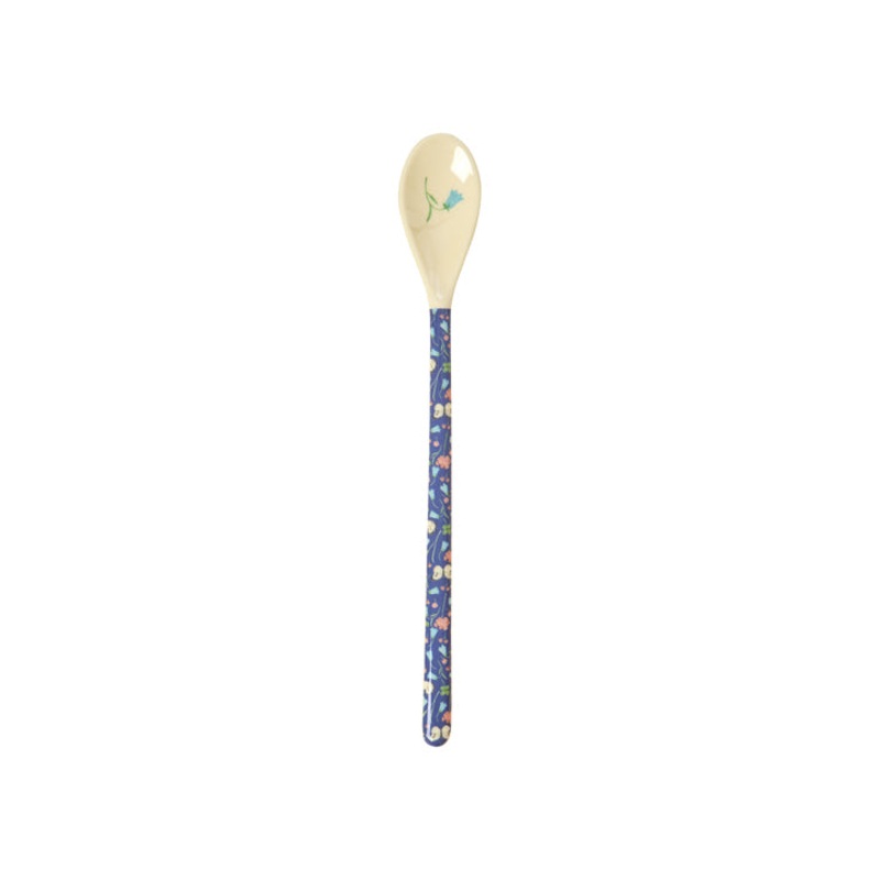 Rice DK Melamine Latte Spoon - Navy Blue - Butterfly Field Print
