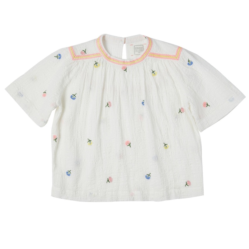 Bonheur du Jour Paris Marthe Baby + Girl Blouse Blanc