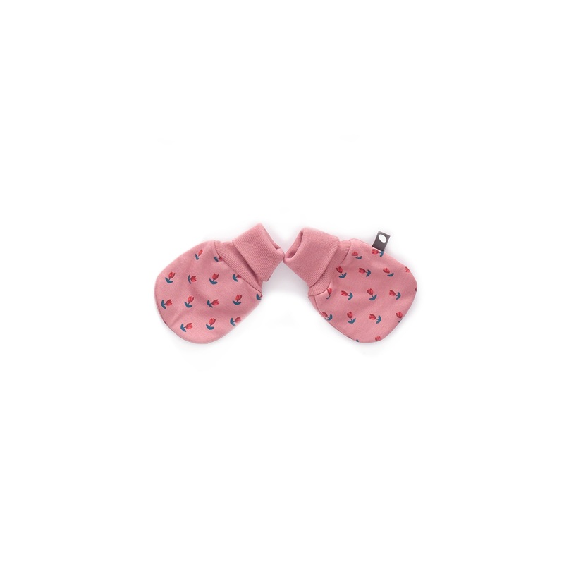 Oeuf Mittens Dark Pink/Tulips