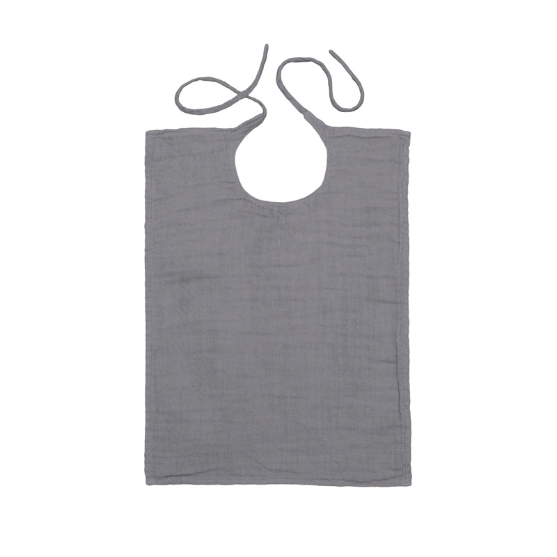 Numero 74 Baby Bib Square Stone Grey