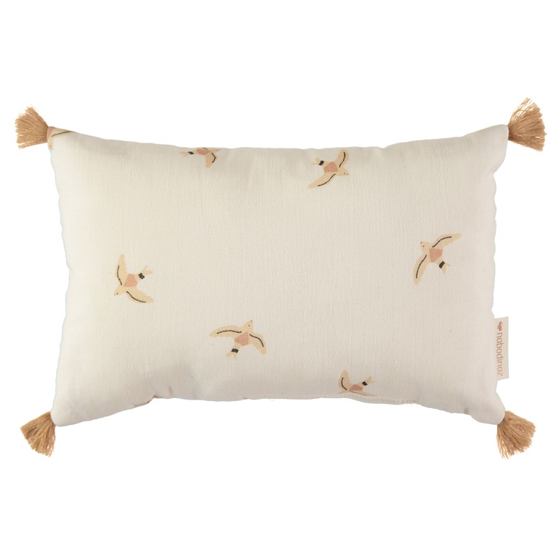 nobodinoz Sublim Cushion Nude Haiku Birds Natural
