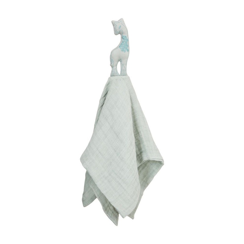 Cam Cam Copenhagen Cuddle Cloth Muslin Giraffe Dark Green