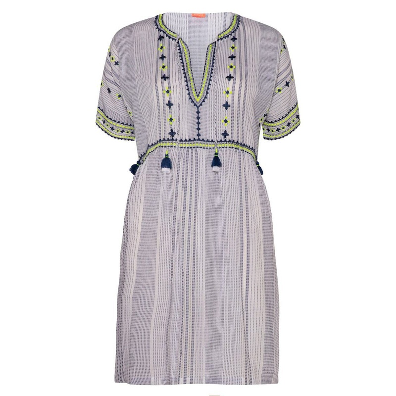 Sunuva Womens Cheesecloth Dress Blue