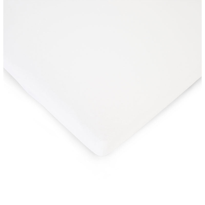 Childhome Fitted Sheet Bedside Crib Bio Organic White