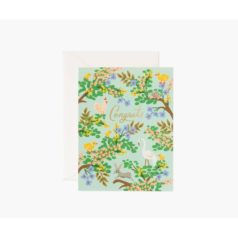 Rifle Paper Co Congrats Forest Card