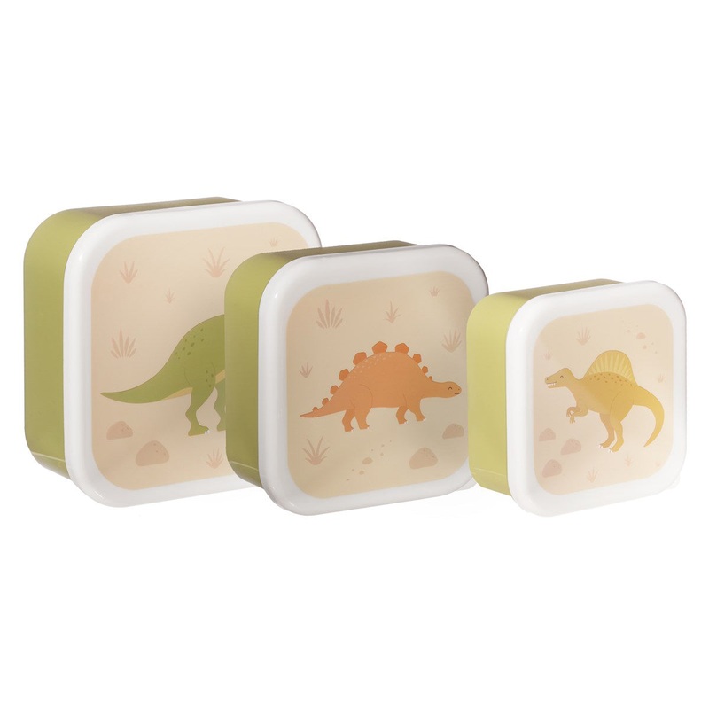 RJB Stone Desert Dino Lunch Boxes - Set of 3
