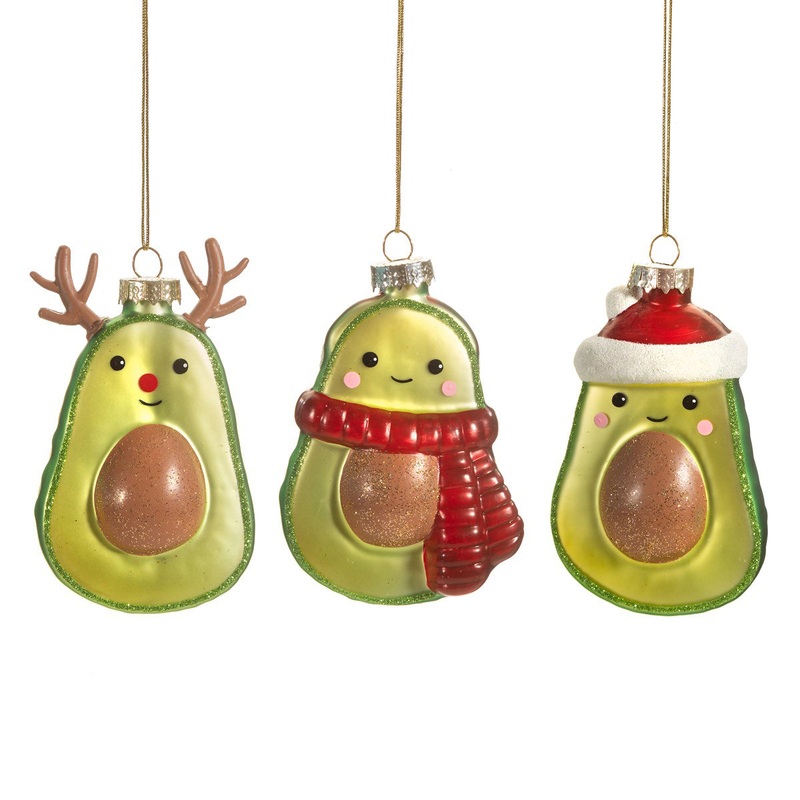 RJB Stone Festive Avocado Shaped Bauble (1pc)